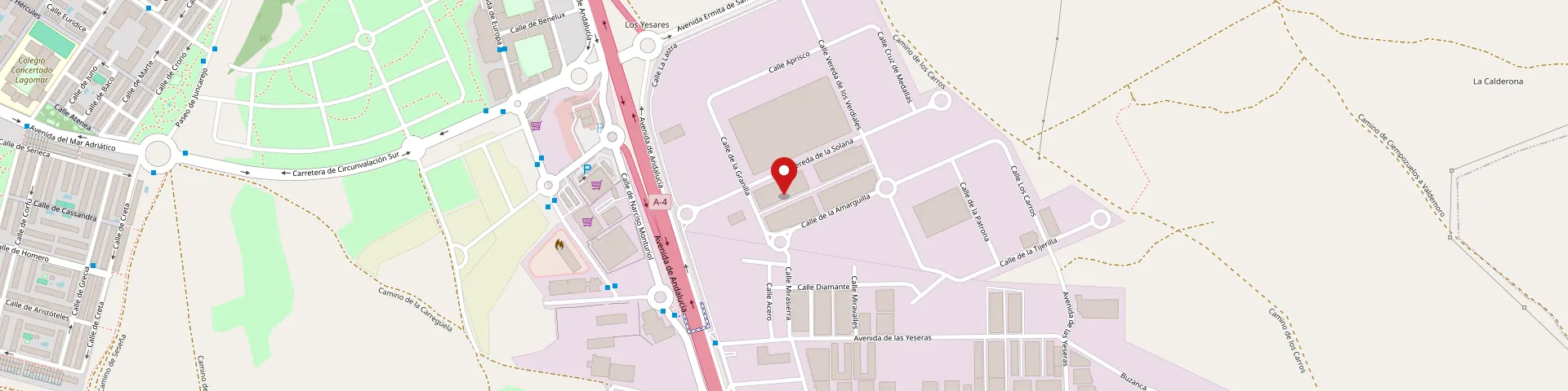 Plano de situación de Rótulos Valbuena en C/ Amarguilla 43, Valdemoro (Madrid)
